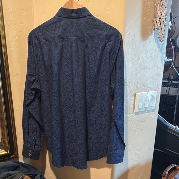 Robert Graham Navy Floral Men's Shirt - Picture 2 of 3